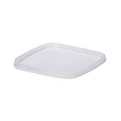 Крышка к контейнеру для пресервов [ведру] 130х130 мм, бел., ПП, 400 шт/кор "Перинт" 400 шт/упак РОССИЯ Крышка 131 квадрат