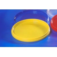 Крышка для контейнера под пресервы и мёд, "ведёрко" d=112мм, желтая, ПП