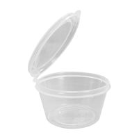 Соусник 30 мл, d51хh30 мм, неразъем. крышка, прозр., ПП, 80 шт/упак "Перинт" 2 000 шт/кор РОССИЯ конт. соусн. 30 верхнее закр.