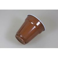 Стакан для холодного и горячего, 0.165л, бежевый/белый