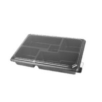 Контейнер 1035[25+2х275+2х230] мл 5-секц., 296х194х55 мм, без крышки, черн., ПП, 100 шт/кор 100 шт/упак РОССИЯ 1021001/15984018