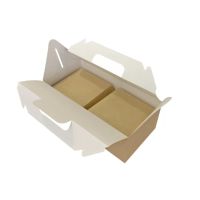 Контейнер 4000 мл, 288х142х98 мм, без окна, неразъем. крышка, крафт-бел, карт., 200 шт/кор "OSQ" Eco Box with Handle РОССИЯ ECO BOX WITH HANDLE