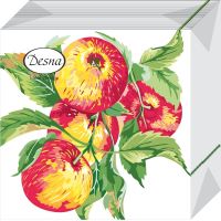 Салфетки 240х240 мм 1-сл., диз. "Яблочная ветвь", разноцв., бум., 40 шт/упак "Desna Design" 32 упак/кор РОССИЯ 57589