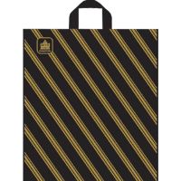 Пакет 400х440 мм, 43 мкм с петлев. ручками, диз. "Золотая полоса New", ПНД, 50 шт/упак "Тикопластик" 300 шт/кор РОССИЯ ПТЛ00619 / н00095173