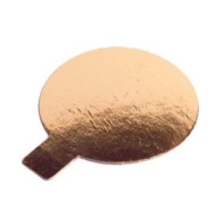 Подложка d80 мм 0,8 мм, с держателем, зол., карт. фольг., 100 шт/упак 30 упак/кор РОССИЯ