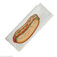 Упаковка для хот-дога типа "Уголок" 225х[80+40] мм, диз. "Хот Дог", разноцв., бум., 100 шт/упак 3 000 шт/кор РОССИЯ