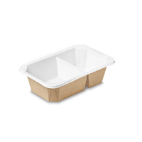 Контейнер 800[390+260] мл 2-секц. 224х145х50 мм, без окна, без крышки, крафт-бел, карт., 45 шт/упак"OSQ" Octobox 800/2 45 шт/упак 360 шт/кор РОССИЯ OSQ OCTOBOX 800/2 (K) (360)