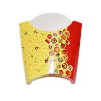 Одноразовая коробка для картофеля фри, из картона, с печатью 34х83х133 мм, Рог изобилия