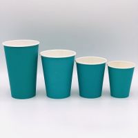 Стакан бумажный 350 мл 1 сл., d90 мм, бирюз., карт., 50 шт/упак 1 000 шт/кор РОССИЯ -