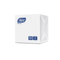 Салфетки 240х240 мм 2-сл., бел., бум., 50 шт/упак "Pero" Grand Dekor 48 упак/кор РОССИЯ 1954