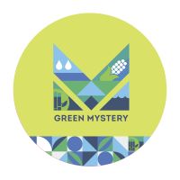 Этикетка стикер d105 мм "GREEN MYSTERY", 2000 шт/упак 4 000 шт/кор РОССИЯ