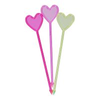 Пика 85 мм, диз. "Сердце", цвет в ассорт., ПС, 35 шт/упак 50 упак/кор РОССИЯ