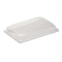 Крышка к контейнеру для суши 233х161х30 мм, прозр., ПС, 320 шт/кор "Протэк" 320 шт/упак РОССИЯ ПР-С-25К