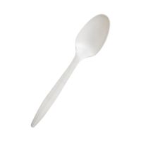 Ложка одноразовая 140 мм, бел., кукурузный крахмал, 50 шт/упак "GREEN MYSTERY" 1 000 шт/кор РОССИЯ 4037Б