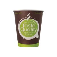 Стакан бумажный 250 мл 1 сл., d80 мм, диз. "Taste Quality", карт., 50 шт/упак 1 400 шт/кор РОССИЯ HB80-280-0004