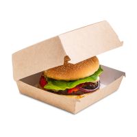 Коробка для бургера [бургербокс] 120х120х70 мм, L, крафт, карт., 10 шт/упак "OSQ" 300 шт/кор РОССИЯ ECO BURGER L