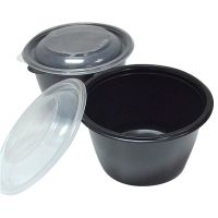 Контейнер 375 мл 1-секц. d142хh54 мм, серия 144, без крышки, черн., ПП, 50 шт/упак "Айпиджи" 300 шт/кор РОССИЯ К-144-375