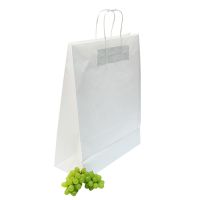 Пакет [350+150]х450 мм с круч. ручками, бел., бум., 250 шт/кор 250 шт/упак РОССИЯ 009-000006-002