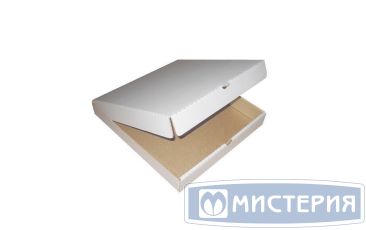Коробка для пиццы, 400х400х40мм, белая, картон проф Б