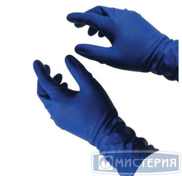 Перчатки латексные, р-р XL, неопудрен., син., 25 пар/упак "High Risk" 10 упак/кор МАЛАЙЗИЯ