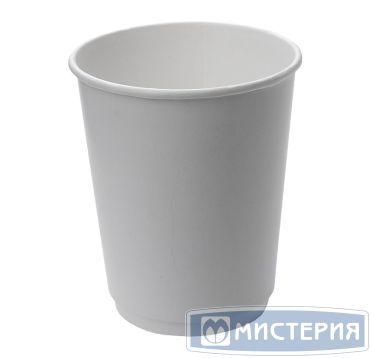 Стакан для холодного и горячего, 0.25/0.273л, без печати, белый, картон, двухслойный