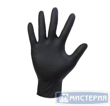 Перчатки нитриловые, р-р M, неопудрен., черн., 50 пар/упак 10 упак/кор МАЛАЙЗИЯ