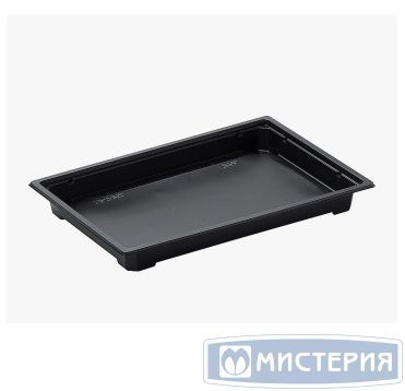 Контейнер для суши 1-секц. 233х161х20 мм, без крышки, черн., ПС, 320 шт/кор "Протэк" 320 шт/упак РОССИЯ ПР-С-25Д черн. ЭКО