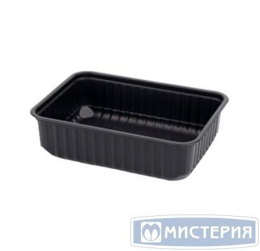 Контейнер 750 мл 1-секц. 186х132х52 мм, серия 186, без крышки, черн., ПП, 100 шт/упак "Upax-Unity" 500 шт/кор РОССИЯ -