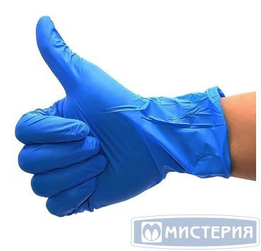 Перчатки нитриловые, р-р M, неопудрен., син., 50 пар/упак 10 упак/кор КИТАЙ