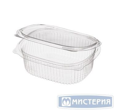 Контейнер 500 мл 1-секц., овал 159х130х56 мм, неразъем.крышка, прозр., ОПС, 360 шт/кор "Комус" 360 шт/упак РОССИЯ РКС-500/1 (ОП) (ТТ)  ОПС