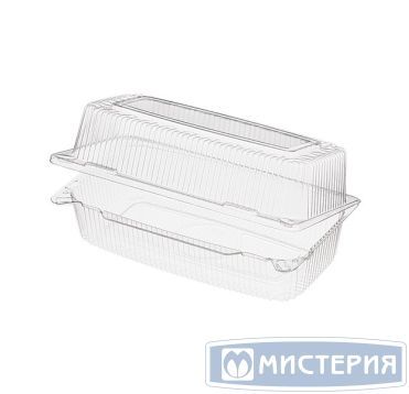 Упаковка для кондит. изделий 1800 мл, 1-секц. 230х130х94[210х106х82] мм, неразъем.крышка, прозр., ОПС, 280 шт/кор "Комус" 280 шт/упак РОССИЯ РК-35 (Т) (М)