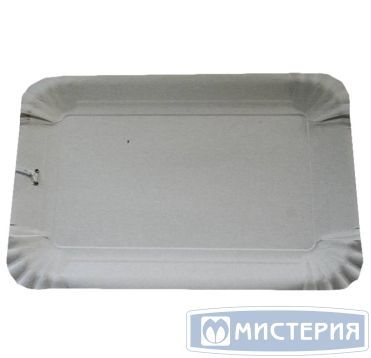 Тарелка одноразовая мелкая 130x200 мм, бел., карт, 50 шт/упак 1 300 шт/кор РОССИЯ 002A-0910-0108-001