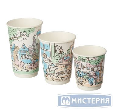 Бумажный стакан 400 мл двухслойный, с рисунком. "Настроение"