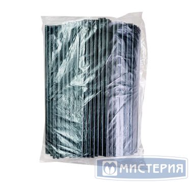 Трубочки для коктейлей 240 мм, d8 мм, черн., пласт. прямые, 250 шт/упак 24 упак/кор БЕЛАРУСЬ -