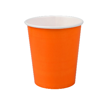 Стакан бумажный 350 мл 1 сл., d90 мм, оранж., карт., 50 шт/упак 1 000 шт/кор РОССИЯ