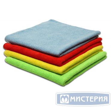 Салфетка из микрофибры 30х30 см, универсальная, красная