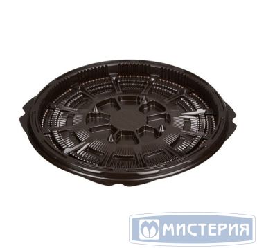 Дно для торта, круглое, внешн. d 224мм, h 17мм, внутр. d 180мм, h 11, коричневое, шипы, ПС