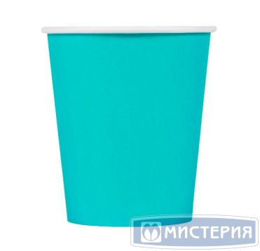 Стакан бумажный 300 мл 1 сл., d90 мм, бирюз., карт., 50 шт/упак 1 000 шт/кор РОССИЯ HB90-430-111381