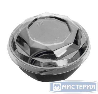 Контейнер 200 мл 1-секц. d110хh45 мм, без крышки, черн., ОПС, 1000 шт/кор "Kado-Prim" 1 000 шт/упак РОССИЯ КД-117 Д чёрн.