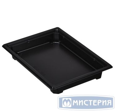 Контейнер ДЛЯ СУШИ, 400 мл, прямоугольный 182х127х20мм, чёрный