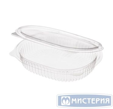 Контейнер 250 мл 1-секц., овал 158х129х29 мм, неразъем.крышка, прозр., ПЭТ, 360 шт/кор "ЮПласт" 360 шт/упак РОССИЯ ЮП-РКС-250/ЮУПМ6125