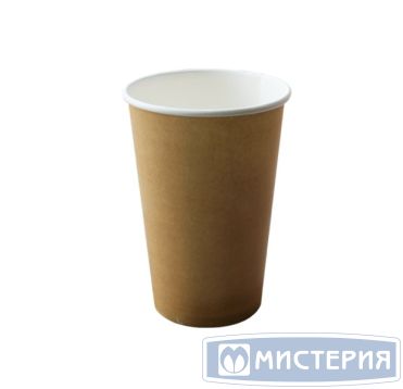 Стакан бумажный 300 мл 1 сл., d90 мм, крафт- бел., карт., 50 шт/упак 1 000 шт/кор РОССИЯ 300126