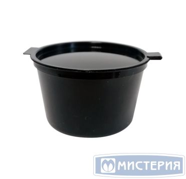 Соусник 30 мл, d51хh30 мм, неразъем. крышка, черн., ПП, 80 шт/упак "Перинт" 1 760 шт/кор РОССИЯ конт. соусн. 30 черн.