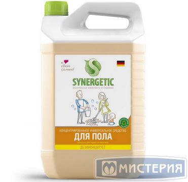 Универсальное моющее средство "Synergetic", концентрат, канистра, 5000 мл 4 шт/упак 4 шт/кор РОССИЯ 101500