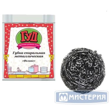Губка д/посуды металл.  «Феликс», d 80