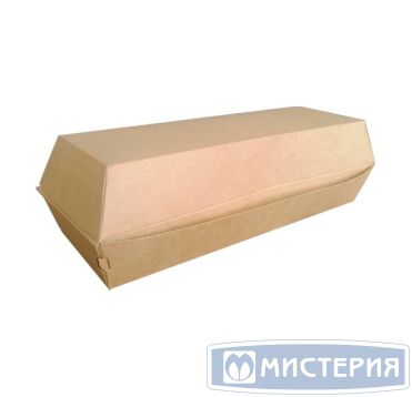 Лоток [короб] для фастфуда 192х60х60 мм, крафт-бел., карт., 300 шт/кор "Эколайн" 300 шт/упак РОССИЯ