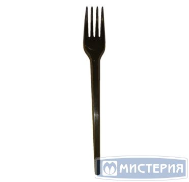 Вилка одноразовая 165 мм, черн., ПС, 100 шт/упак 2 000 шт/кор РОССИЯ 4002Ч