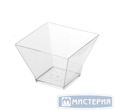 Форма для фуршетов 150 мл 72х72х57 мм, диз. "Пагода", прозр., ПС, 12 шт/упак "Buffet" 240 шт/кор РОССИЯ 5018