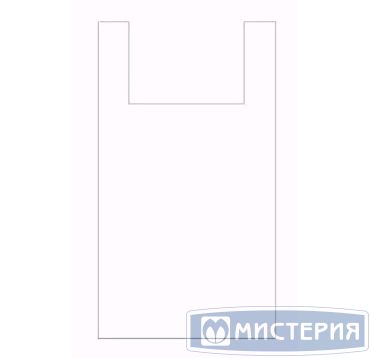 Пакет "Майка" [450+300]х750 мм 21 мкм, бел., ПНД, 50 шт/упак 14 упак/кор РОССИЯ МАЙ37568