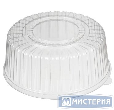 Упаковка для торта [крышка] d266хh126[d242хh117] мм, прозр., ПЭТ, 100 шт/кор "Комус" 100 шт/упак РОССИЯ Т-235К (Т) ПЭТ